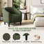 Fauteuil club rembourré en tissu-106296589