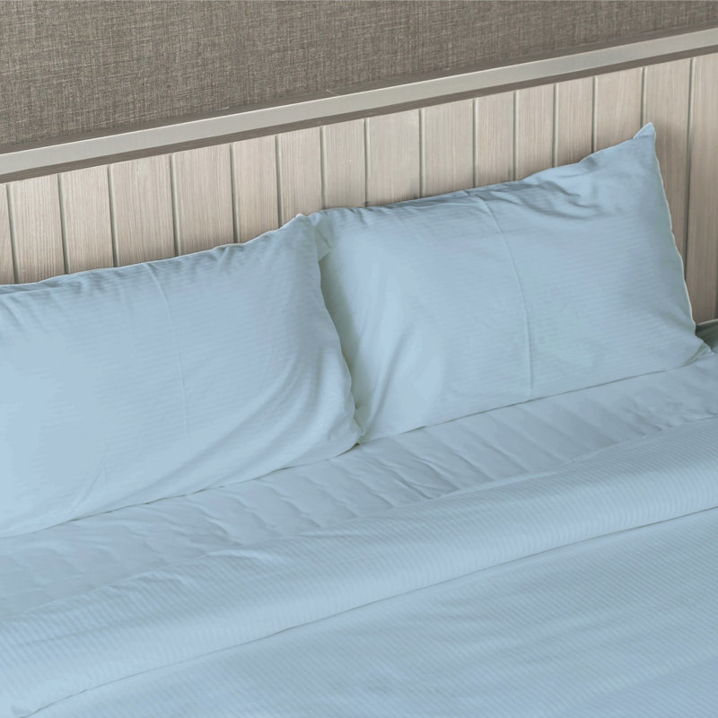 Sateen Sheet Set, Full Sheet Set with Fitted Sheet and 2 Pillowcases, Aqua