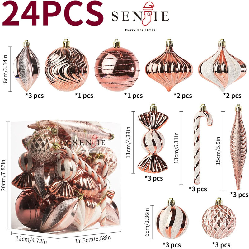 4.9'' Ball Ornament, Rose Gold