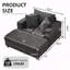 Fauteuil en velours côtelé de 42 po avec repose-pieds pour le salon-1156053746