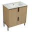 Meuble-lavabo de 30 po avec lavabo en céramique et tiroirs pleine extension, glissières de tiroir à fermeture en douceur, conception cannelée, naturel-738029897
