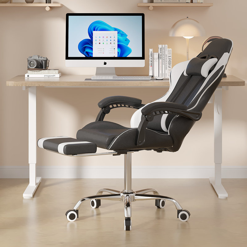 Gaming Chair With Footrest And Comfy Lumbar Support Video Gaming Chair For Gaming Room
