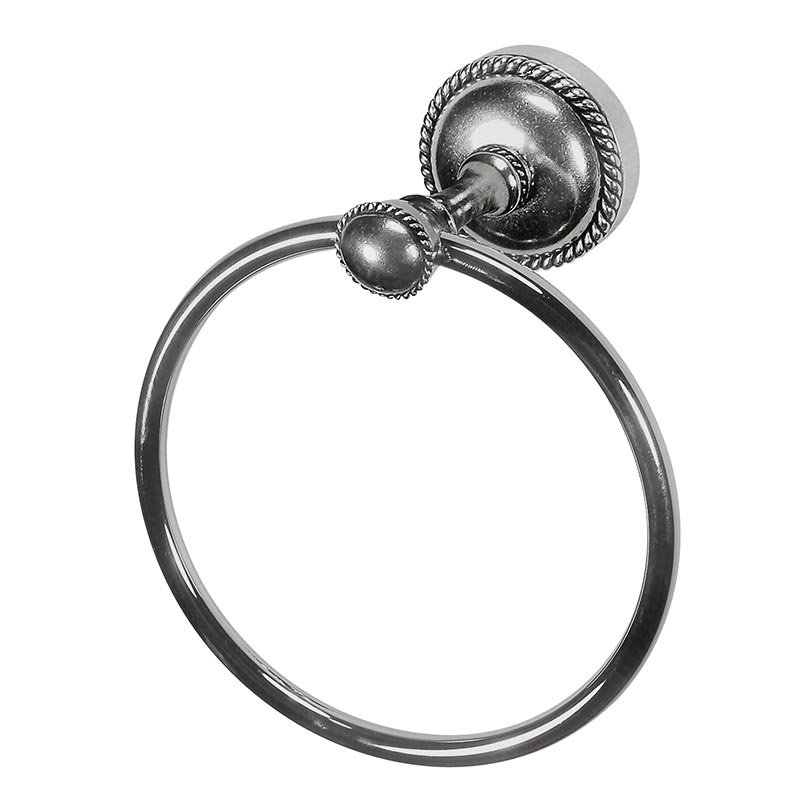 Equestre Towel Ring, Vintage Pewter