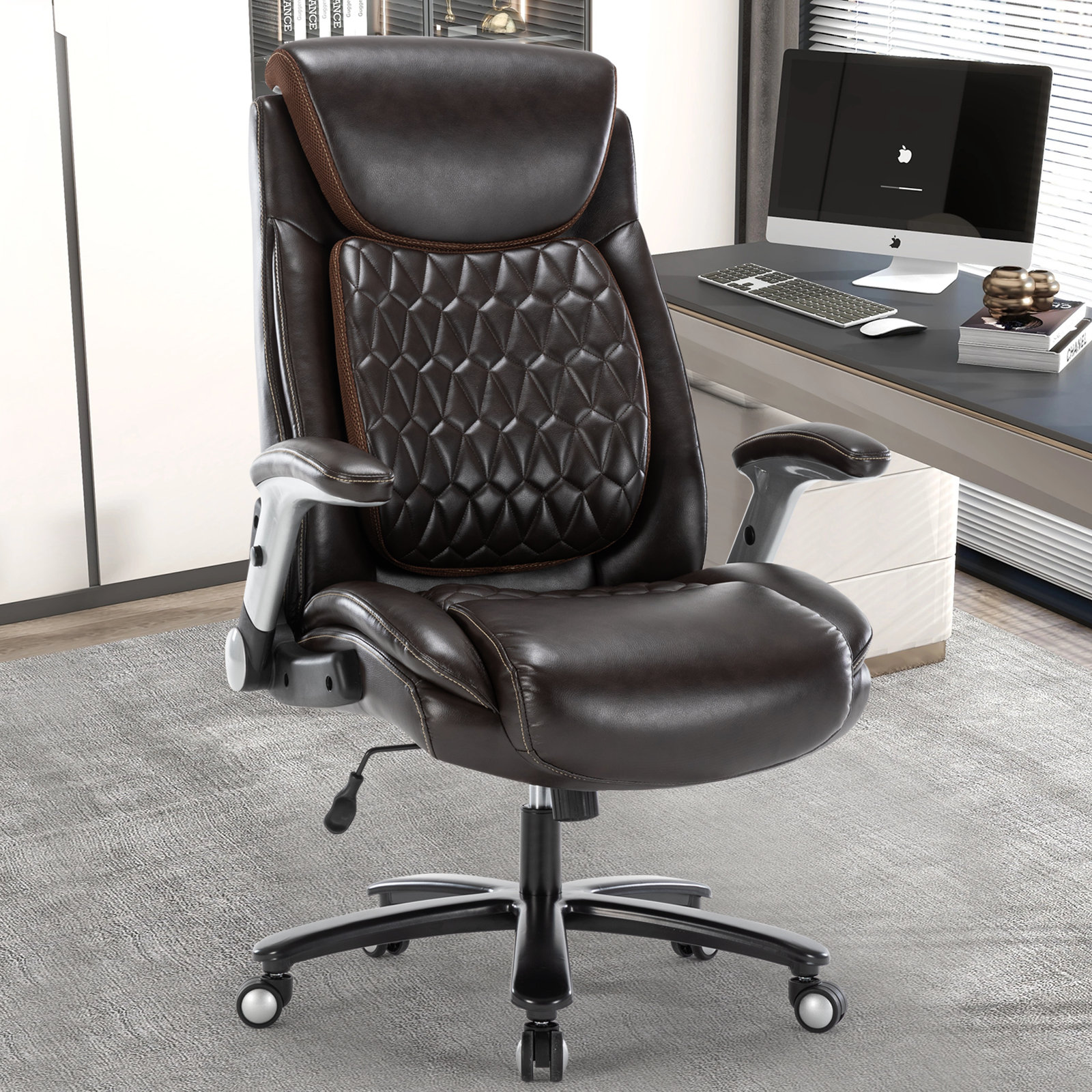 Czarnetzki Big & Tall Office Chair, Ergonomic Executive Chair Red Barrel Studio