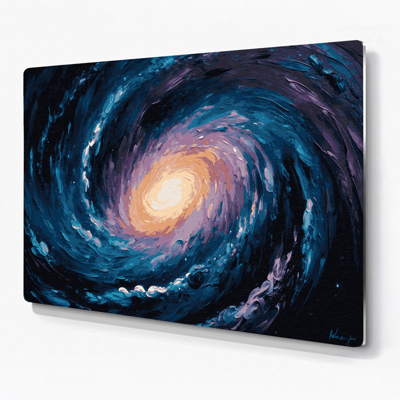 Art mural gris galaxie Space Andromeda, H 20 po x l 30 po