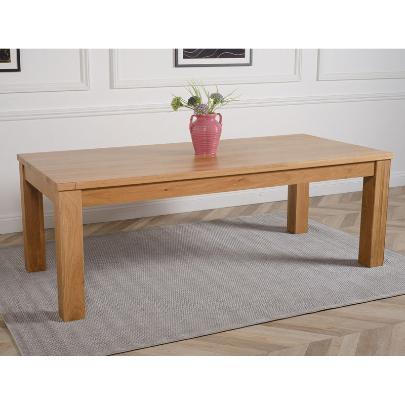 Anayansi Oak Solid Wood Dining Table, 77"H x 222"L x 102"W