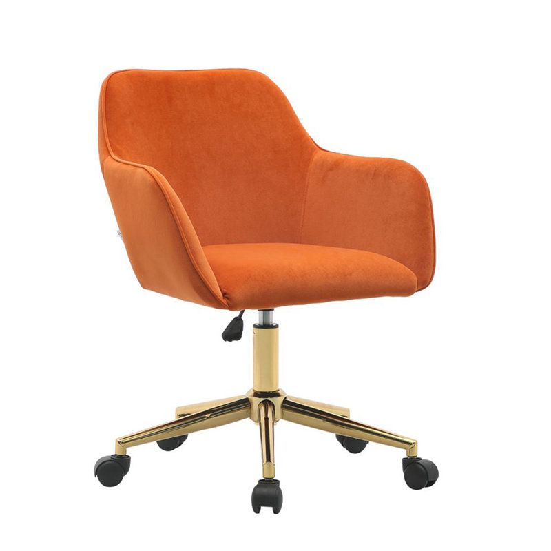 Maxton Velvet Office Chair, Orange