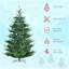 Arbre de Noël artificiel en pin vert 9 pi avec branches 1939