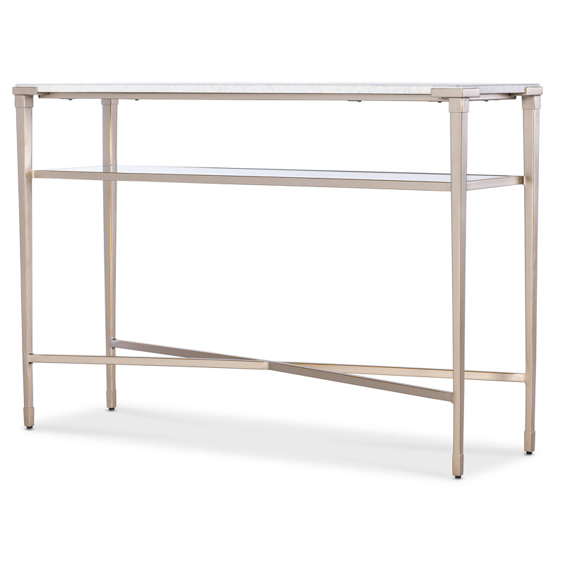 Melange 48'' W Stone Console Table