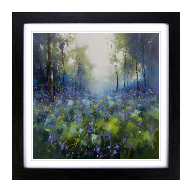 Single Picture Frame Print on Wood, Black