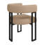 Fabric Upholstered Metal Armchair-505639106-505639104