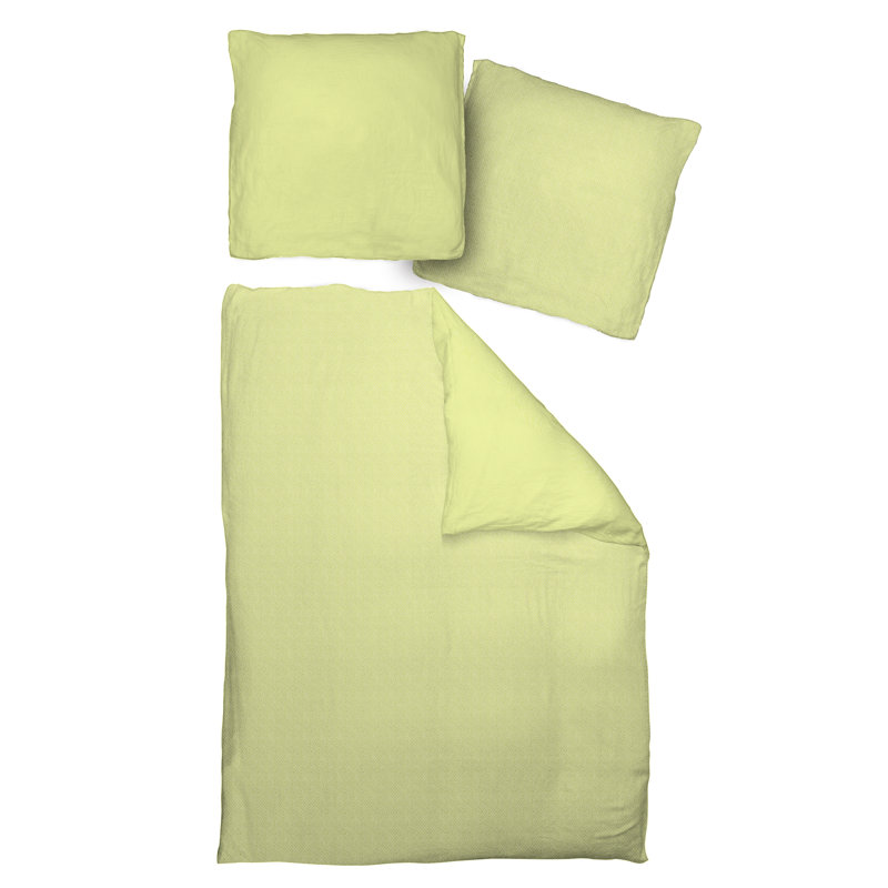 Salguero Geometric Shapes Duvet Cover Set with Pillowcases Included, 155 x 200cm Duvet Cover + 1 Pillowcase (80 x 80), Green