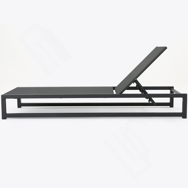 Venice Chaise Lounge Set Of 2, Perfect For Outdoor Relaxation, Fully - Adjustable And Weather - Resistant Pieces, 2, Black