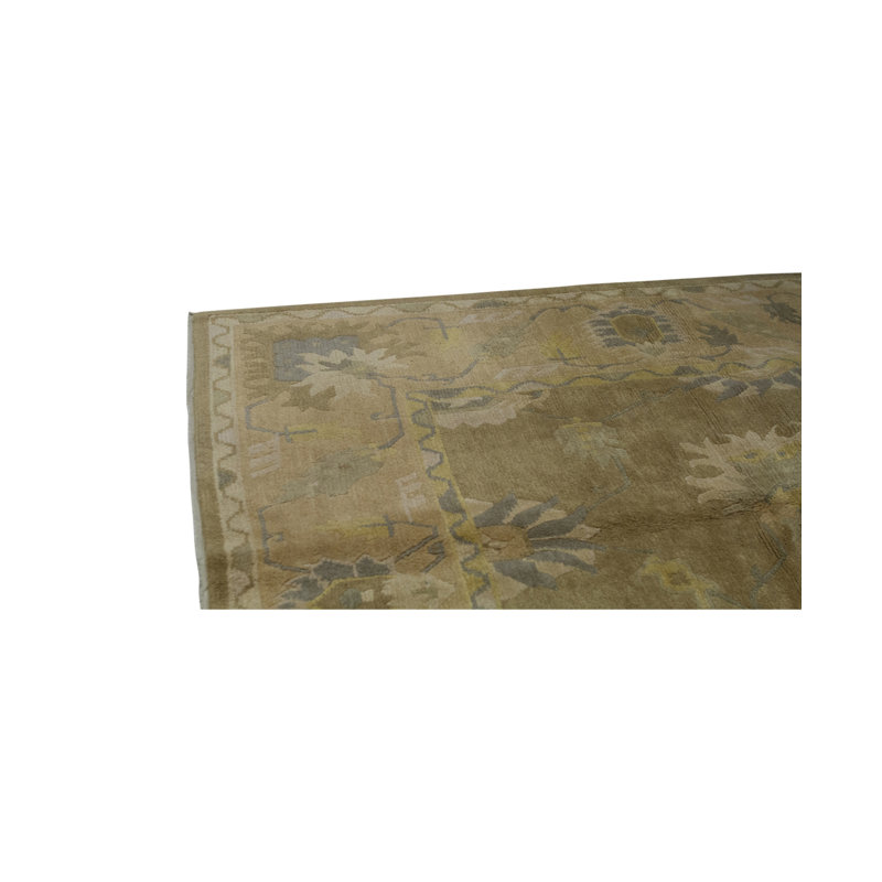 Tapis brun clair de haute qualité noué à la main