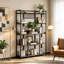 Afet 120cm W Metal Standard Baker's Rack with Wooden Shelves