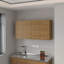 Armoire murale en chêne naturel naturel en mélamine avec 4 portes