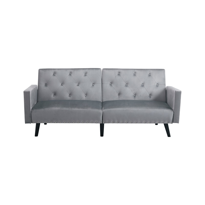 Fortham 2 Seater Velvet Reclining Sofa, Grey