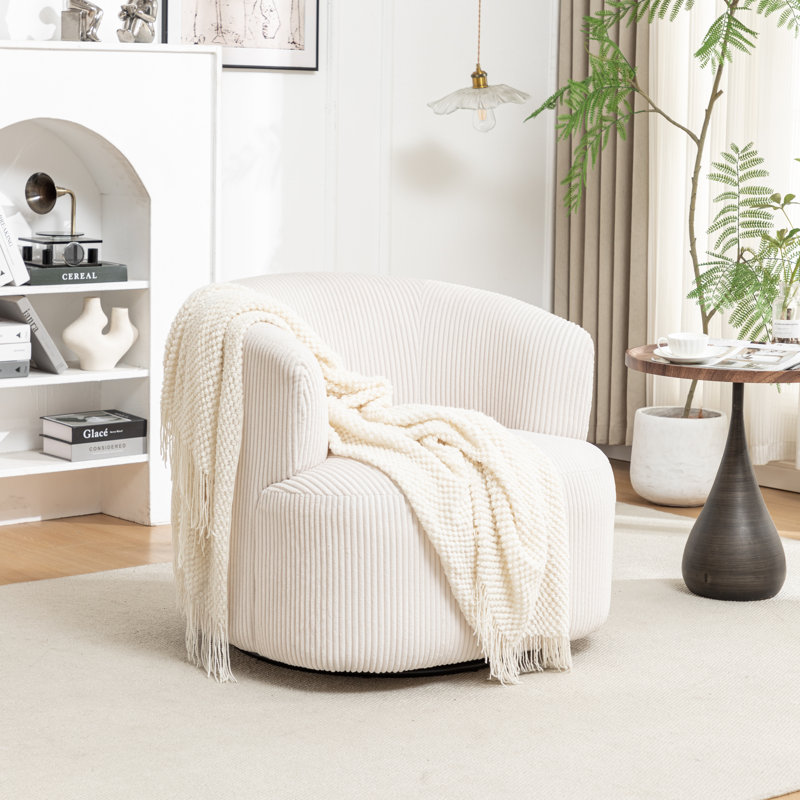 Pietsch Upholstered Swivel Barrel Chair