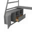 Lit mezzanine en bois avec 7 tiroirs de rangement, 2 tablettes et bureau-2075743211-2075743208