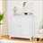 White Double Door Storage Cabinet