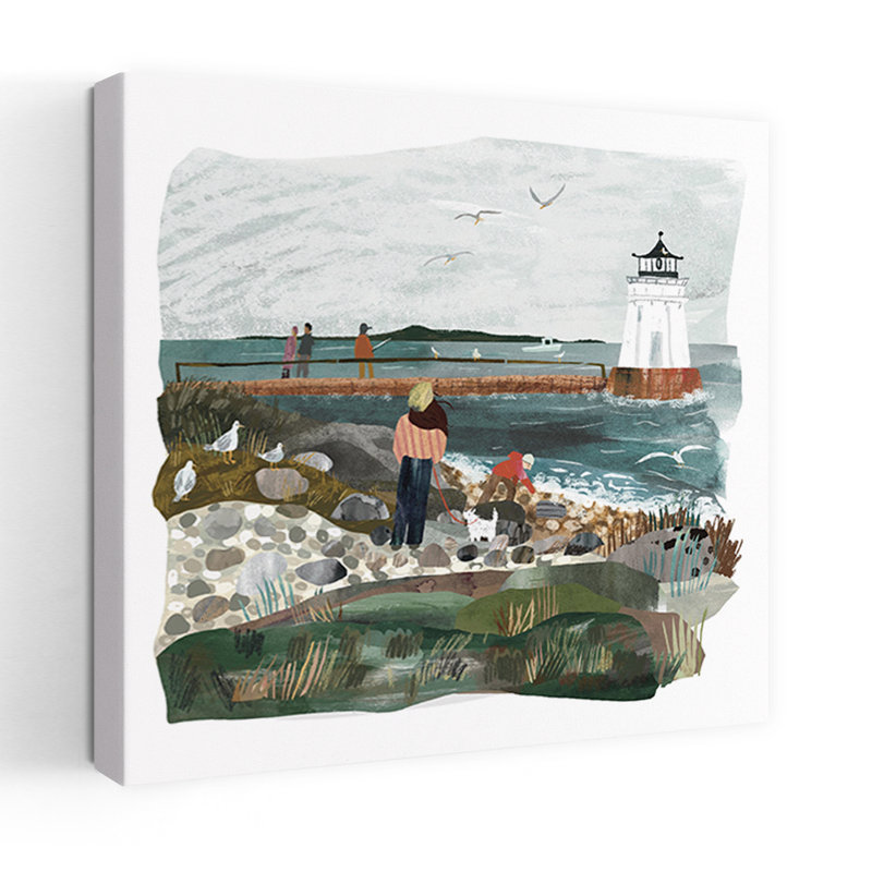 Art contemporain Mouette contemporaine, H 32 po x l 32 po