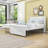 Full Wood Upholstered Platform Bed with Trundle-539978182