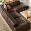 Canapé modulaire en forme de L en espresso 4 pièces Bange-735058529-735058535