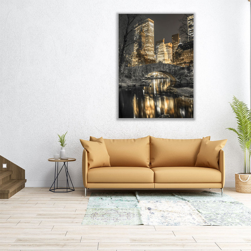 «Evening View of Central Park In New York City», reproduction d'art sur toile, H 32 po x l 24 po