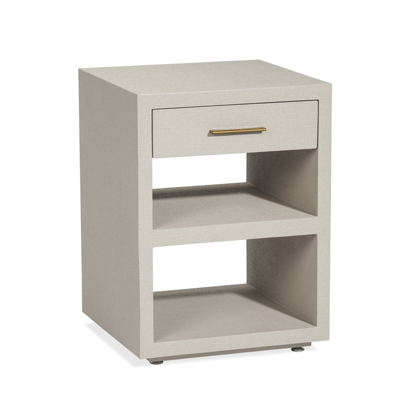 Livia 1 - Drawer Nightstand, Caribbean Sand/Antique Brass