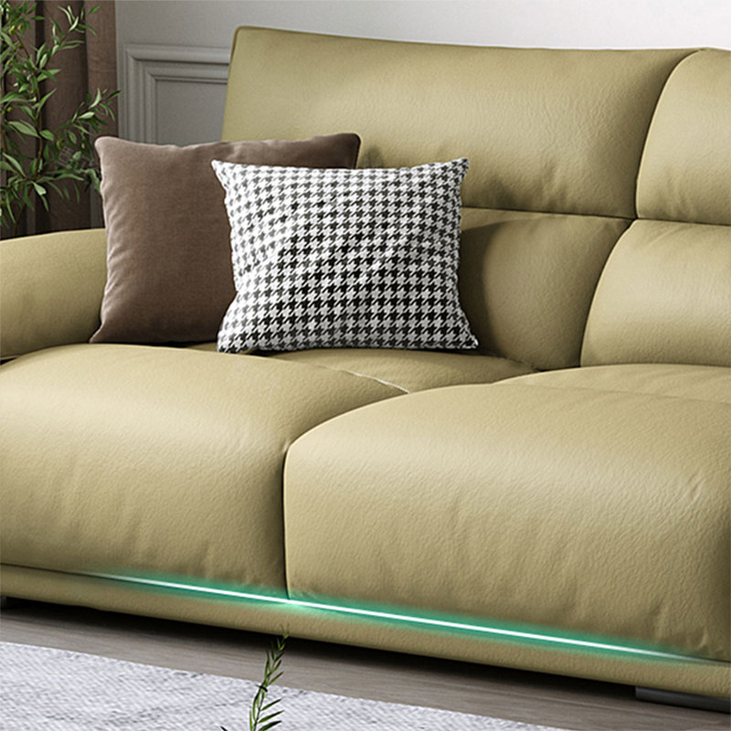 Causeuse-coussin verte standard 100% polyester, H 32,68 po x l 74,02 po x P 36,61 po