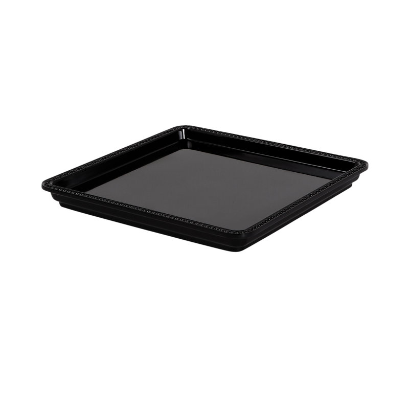 Elite Global Solutions Venetian Melamine Tray, Black