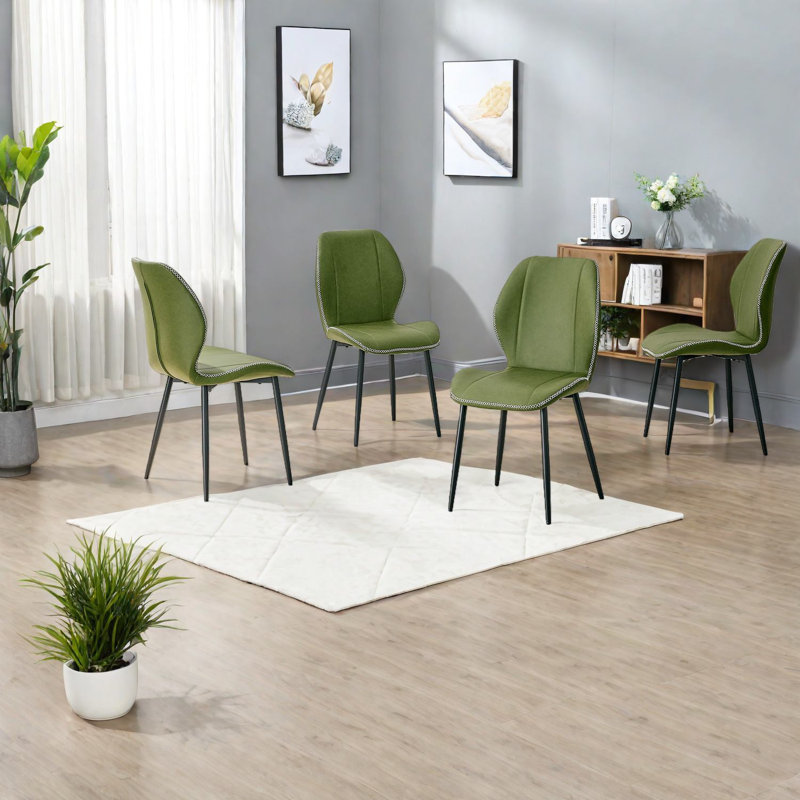 Chaises de salle à manger confortables d'unité centrale, ensemble rétro moderne en métal pour la maison de cuisine
