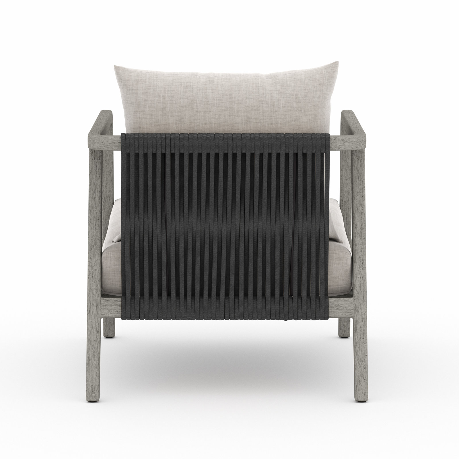Layne Teak Outdoor Lounge Chair, Stone Gray, Gray