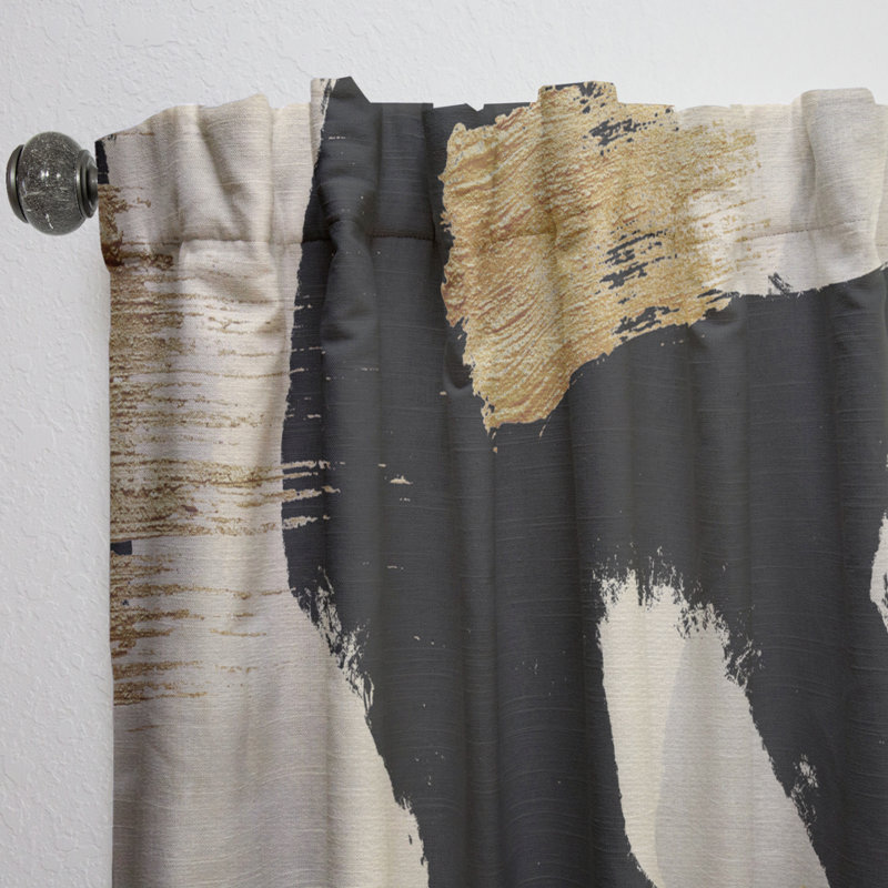 Glam Collage II - Modern Velvet Curtain - Room darkening - 1 panel, 52"W x 84"L