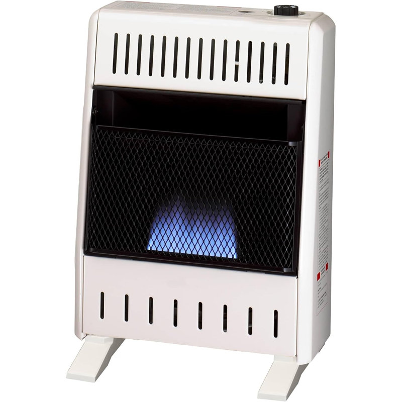 ProCom Heating Natural Gas Ventless Blue Flame Heater With Base Feet - 10,000 BTU, Manual Control - Model# MN100HBA-B