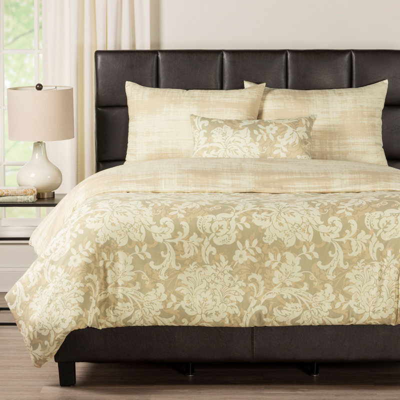 Renaissance Polyester Motif Duvet Cover & Insert, King Duvet + 2 King Shams + 1 Throw Pillow