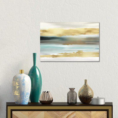 Golden Sunset 1 Piece Wrapped Canvas Painting