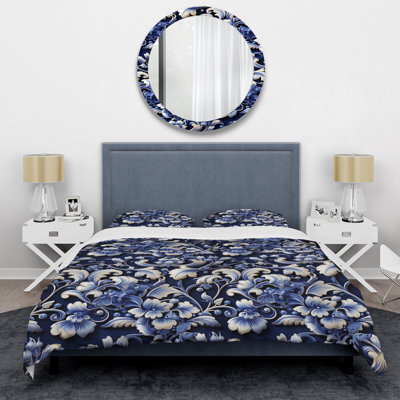 Ensemble de housse de couette bleu Victorian Neo Gothic Victorian