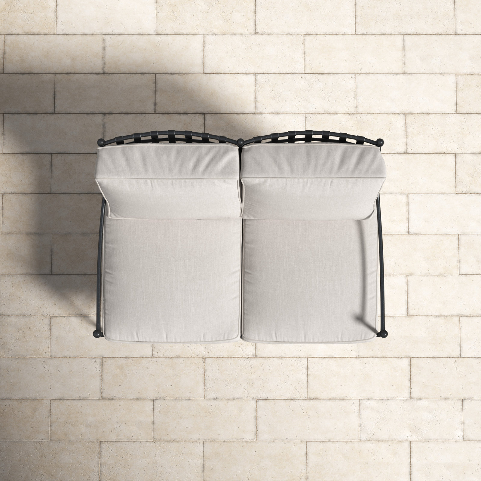 Lucier 52" Sunbrella® Patio Loveseat, Canvas Flax Sunbrella® Canvas