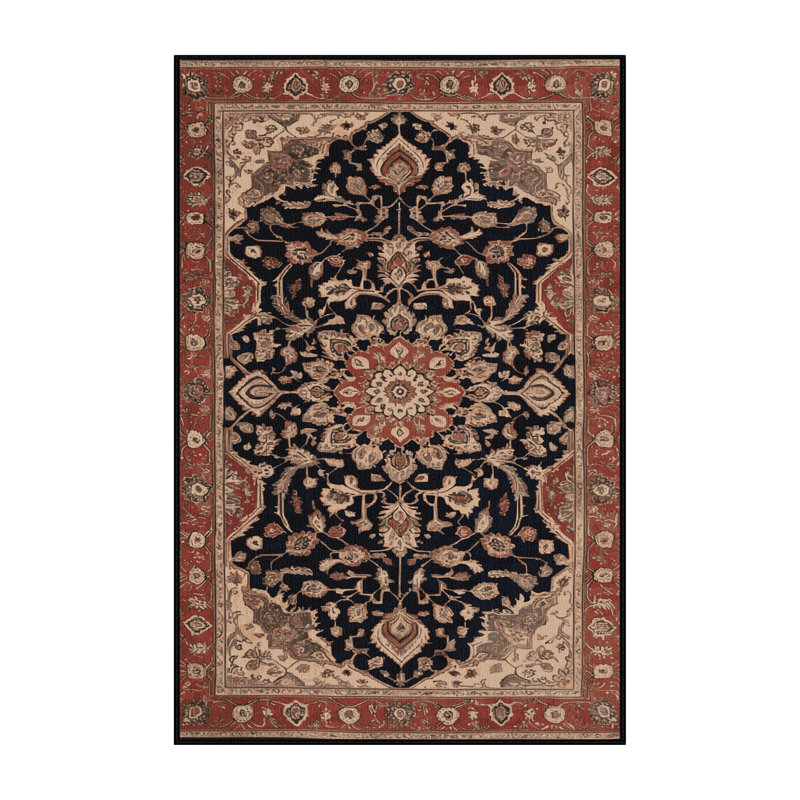 Tapis brun lavable à la machine, Rectangle 4pi x 6 pi