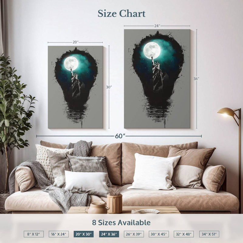 Aime Big City Lights I, 36" H x 24" W