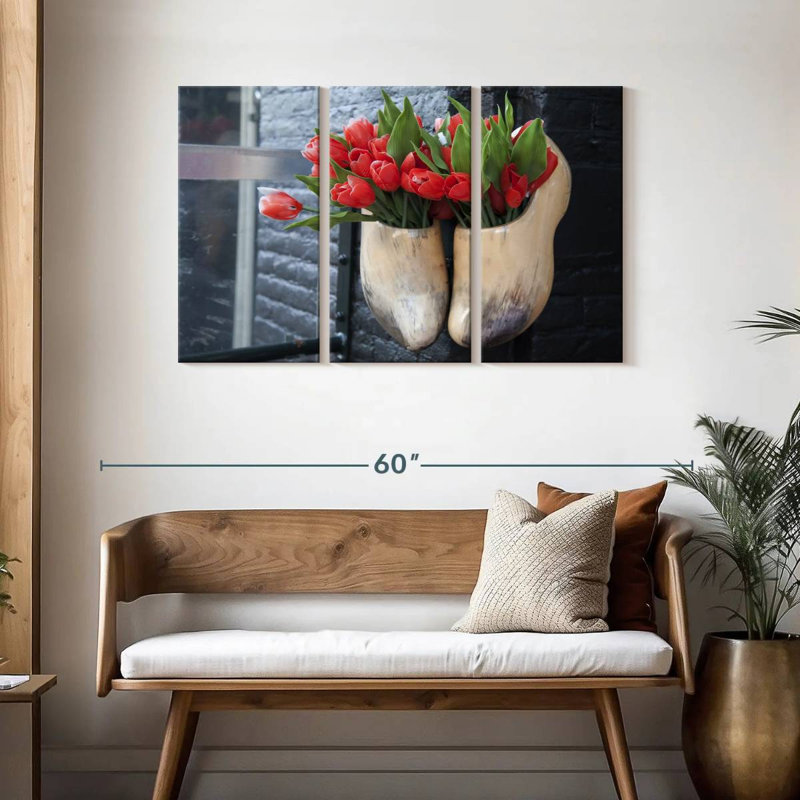 Tulips In Clogs, 28" H x 45" W