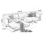 Canapé modulaire 2 pièces rembourré-126733548