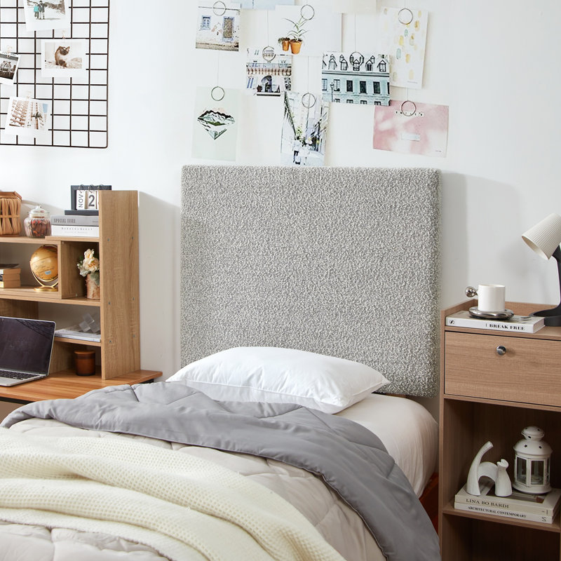 Villa Classic Upholstered Boucle Headboard Twin XL, Light Gray