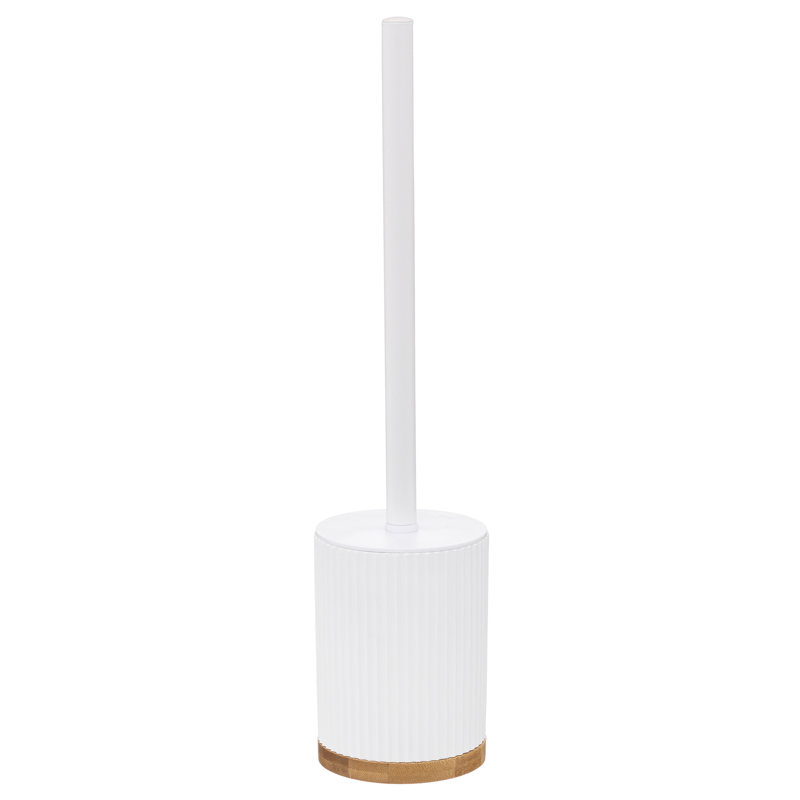 Modern Toilet Brush and Holder, White