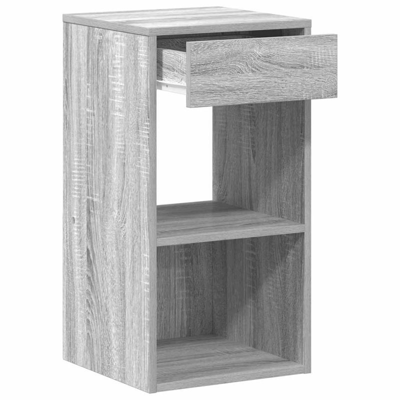 Rontavius 35cm W Manufactured Wood Bedside Table, Set of 2, Grey/Sonoma