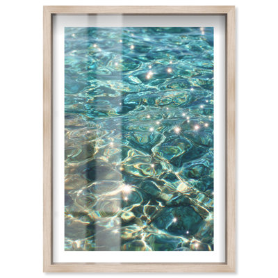 «Liquide Starlight Shadowbox Print», photographie de voyage par Notoriart, cadre blond, 25 x 37