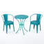 Water- Iron Bistro Table And Chairs - 3 Pc Kd Metal Outdoor Piece With Wear- Coating-1630968602