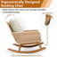 Chaises berçantes d'extérieur en osier beige avec coussins moelleux en polyester (ensemble de 2)-485345752-485345753