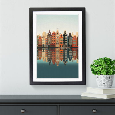 XYZ-FRM-V1223-1801 Amsterdam Minimalism - Single Picture Frame Print on Wood